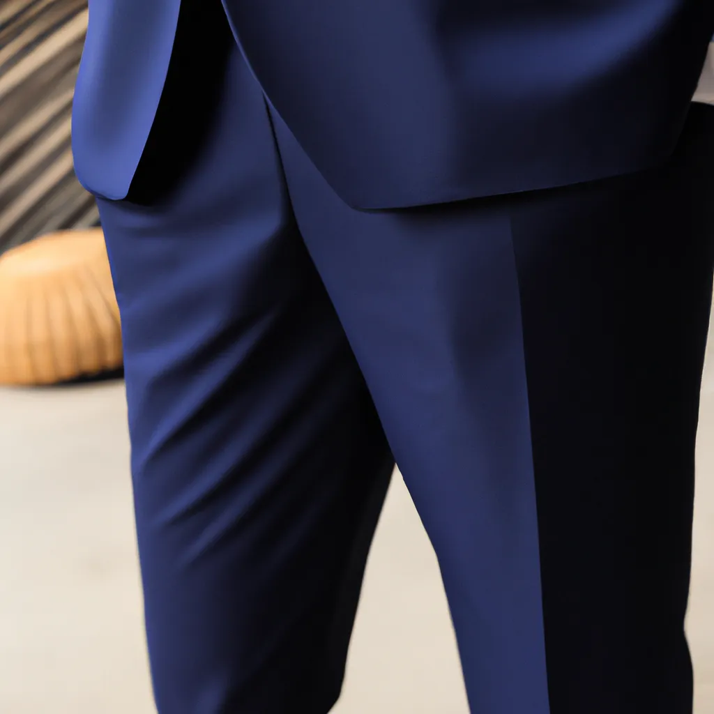 Jakie spodnie do granatowej marynarki na wesele?