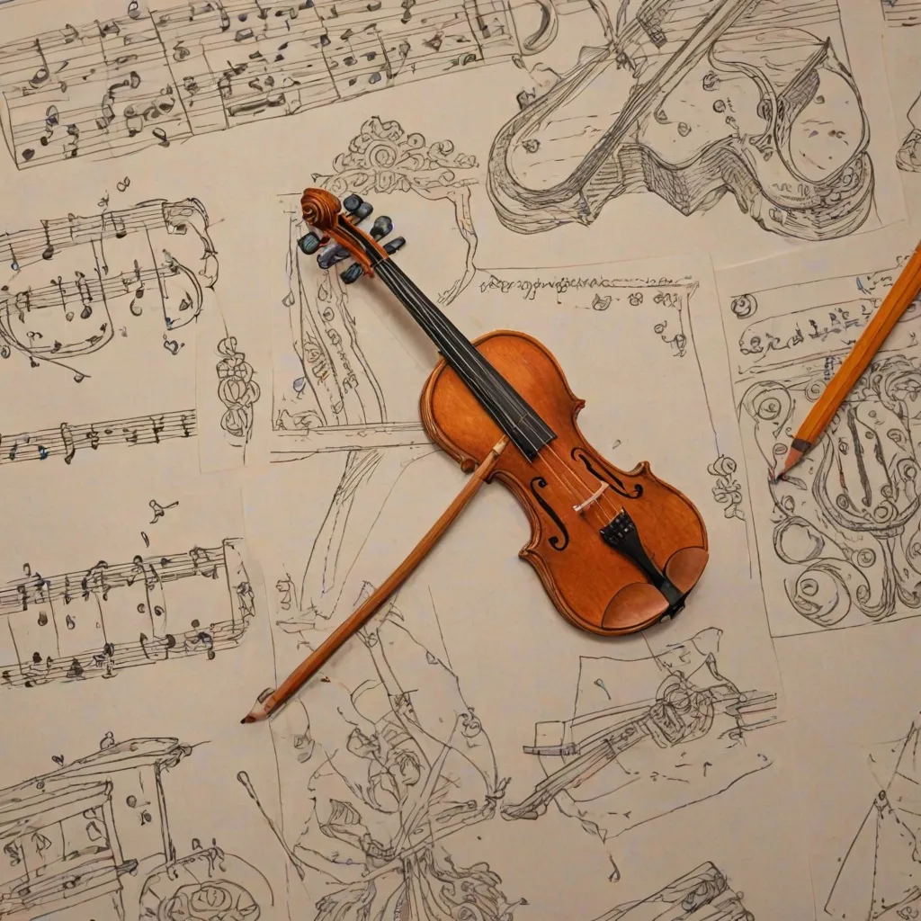 Jak narysować skrzypce?